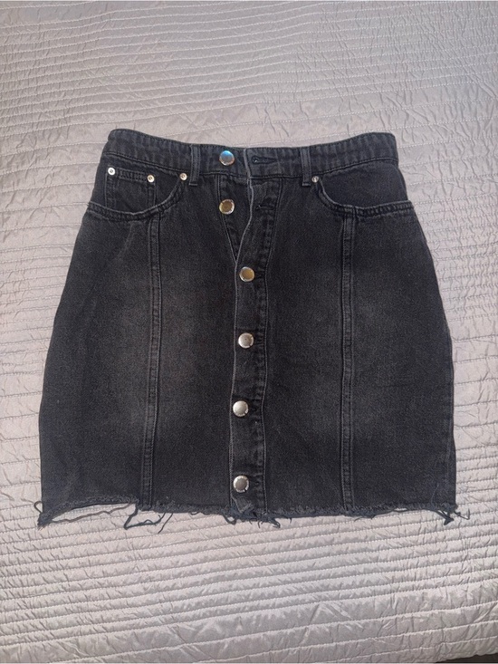 Divided Dresses & Skirts - Divided Black Button-Front Denim Mini Skirt